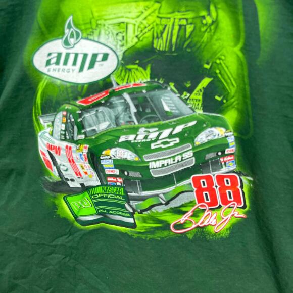 Vintage NASCAR Dale Jr 88 Amp Energy Drink T-Shirt 2XL - Picture 3 of 9